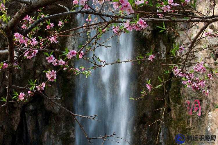 桃花洞口：溪水潺潺流淌